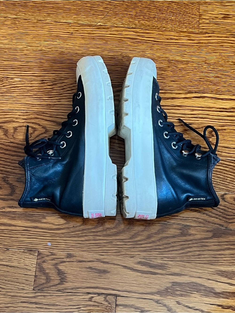 Converse Chuck Taylor Women's Black Leather Lugged  Gore-Tex High-Top Sneakers - Picture 8 of 15